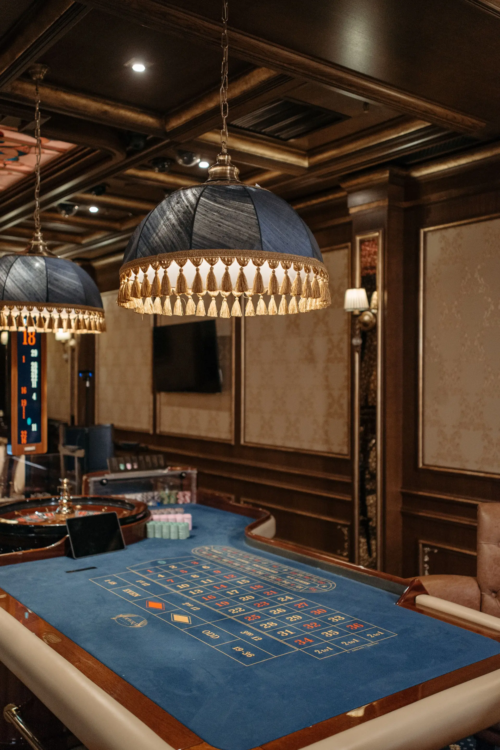 Roulette table detail